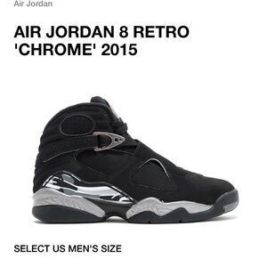 Jordan’s 8 retro ‘chrome’ shoes